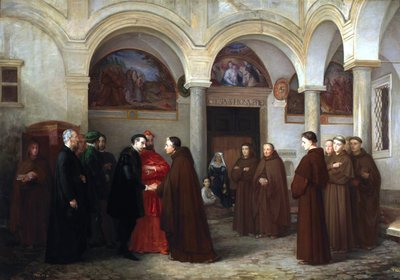 Torquato Tasso Retires to the Convent of San Onofrio on the Janiculum by Gabriel Maureta Aracil